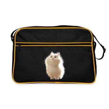 Chat Angora Blanc Chat Angora Chats Angora Mignons - Sac Retro - noir/or - Devant