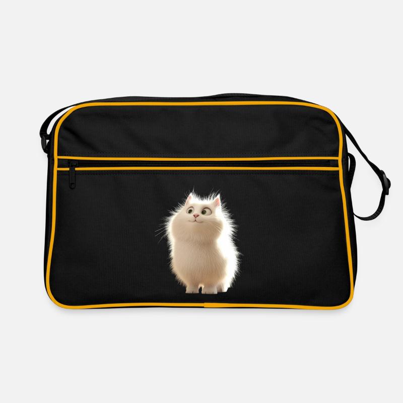 Chat Angora Blanc Chat Angora Chats Angora Mignons Sac Retro