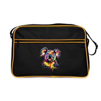 Koala Bear Australia Koala Bear Cute Koala Bears - Retro Bag - black/gold - Front