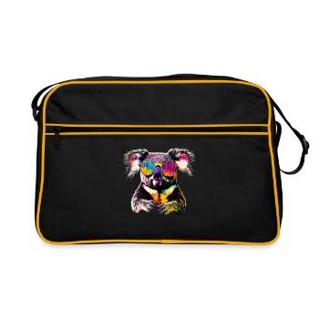 Koala Bear Australia Koala Bear Cute Koala Bears - Retro Bag - black/gold - Front