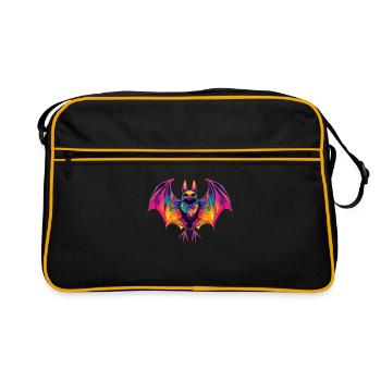 Chauve-souris renard volant vampire chauve-souris mignonne - Sac Retro - noir/or - Devant