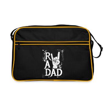 Rad Dad - Coolster Papa - Vatertag - Retro Tasche - Schwarz/Gold - Vorne