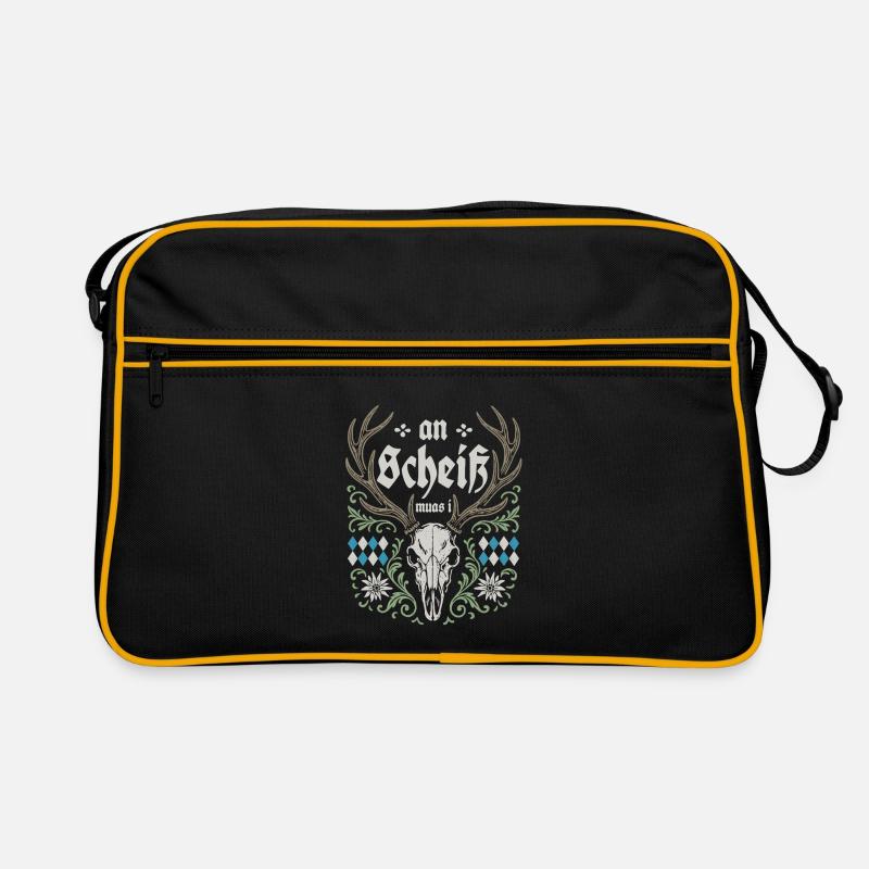 Hirschgeweih - An Scheiß muas i - Bier & Gaudi Retro Tasche