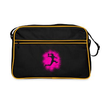 Handball Fille Joueuse de Handball Joueuse de Handball - Sac Retro - noir/or - Devant