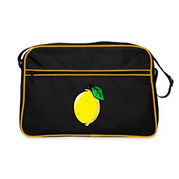 Citron citron citron agrumes - Sac Retro - noir/or - Devant