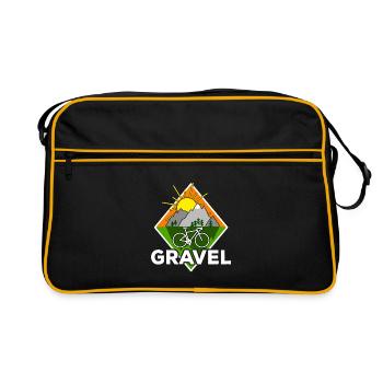Vélo de gravier Cycliste de plein air Cycliste - Sac Retro - noir/or - Devant