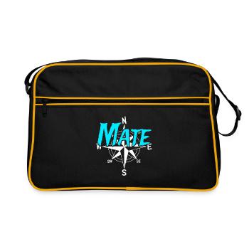 Maat Boots Crew Skipper Segler Kapitän - Retro Tasche - Schwarz/Gold - Vorne