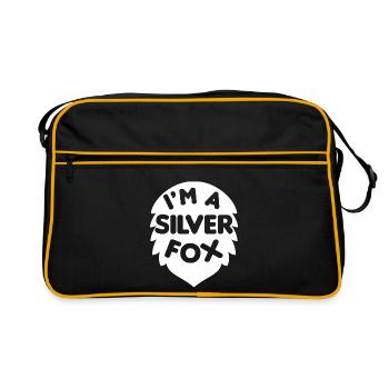 Je suis un renard argenté élégant et expérimenté - Sac Retro - noir/or - Devant