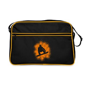 Amateurs de snowboard sports d’hiver - Sac Retro - noir/or - Devant