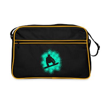 Amateurs de snowboard sports d’hiver - Sac Retro - noir/or - Devant