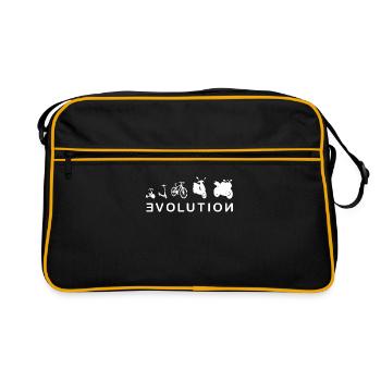 Evolution Biker 2- Entwicklung eines Biker 2.0 - Retro Tasche - Schwarz/Gold - Vorne