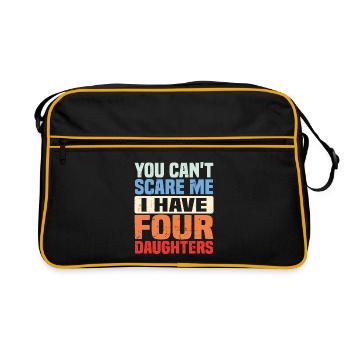 Tu ne peux pas me faire peur, j’ai quatre filles - Sac Retro - noir/or - Devant