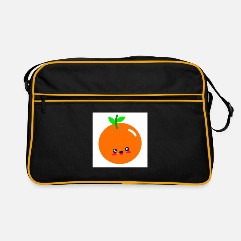 orange - Retro Tasche - Schwarz/Gold