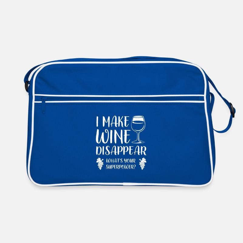 I let wine disappear - Wine connoisseur - Saying Retro Bag