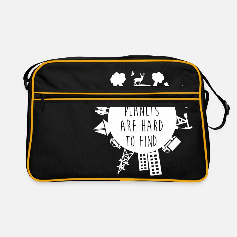 Planet B? - Retro Tasche - Schwarz/Gold