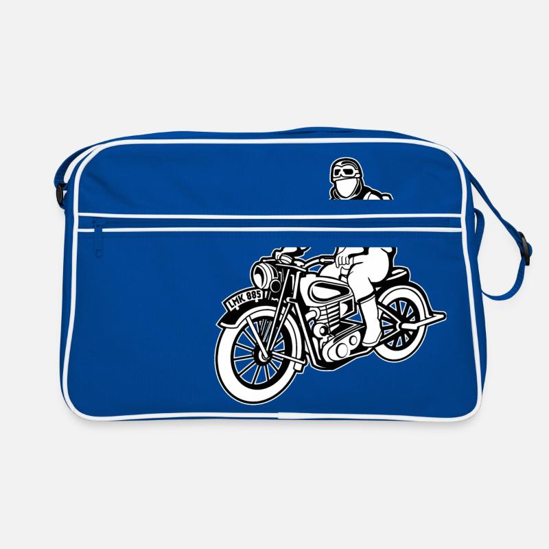 Chopper / moto 04_schwarz blanc Sac Retro