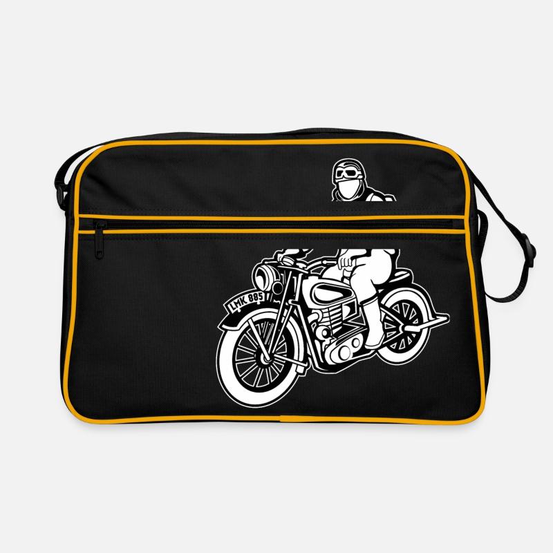 Chopper / moto 04_schwarz blanc Sac Retro
