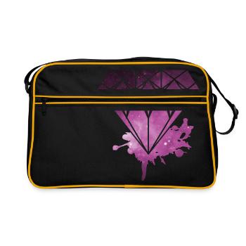 Diamond Galaxy Space Style Fashion Glitter Unique - Retro Bag - black/gold - Front