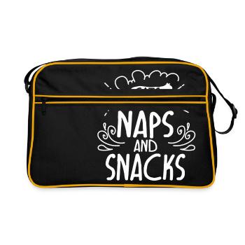 CATS NAPS AND SNACKS - Retro Bag - black/gold - Front