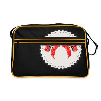 high five highfive antifa left flag red - Retro Bag - black/gold - Front