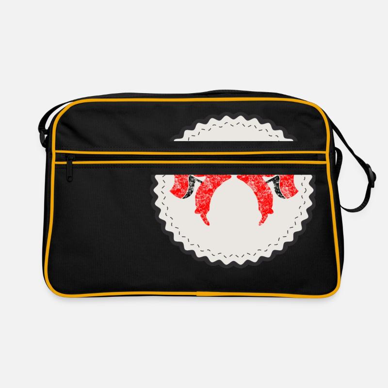bunny high five highfive antifa links flagge rot Retro Tasche