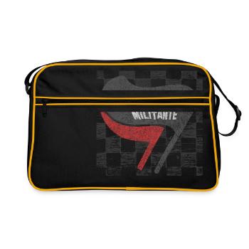 Antifa antifascismo militante italy Italy - Retro Bag - black/gold - Front