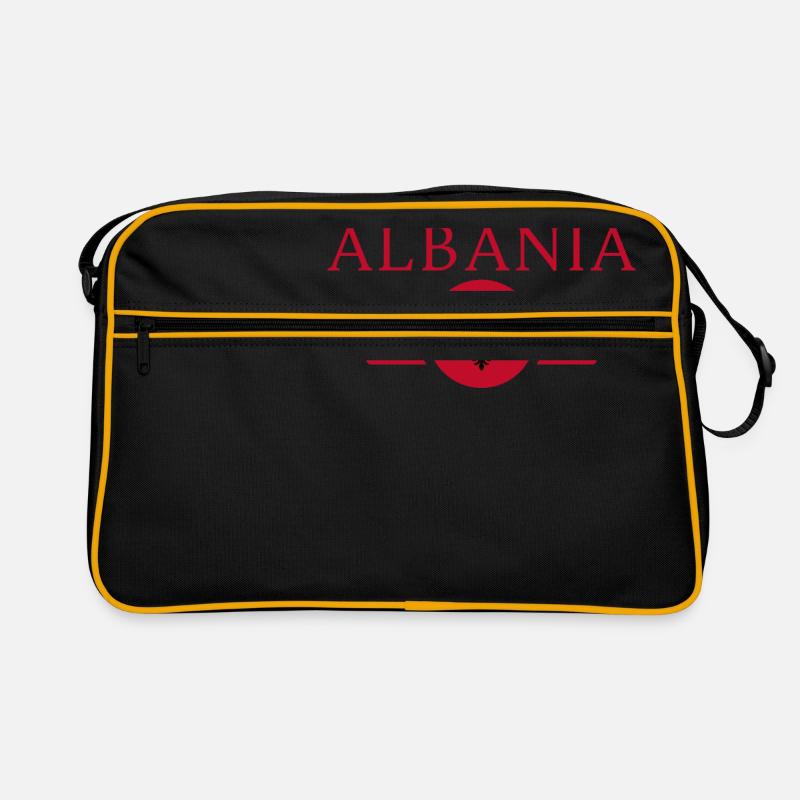 Albanien - Retro Tasche - Schwarz/Gold