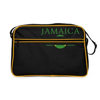Jamaika - Retro Tasche - Schwarz/Gold - Vorne