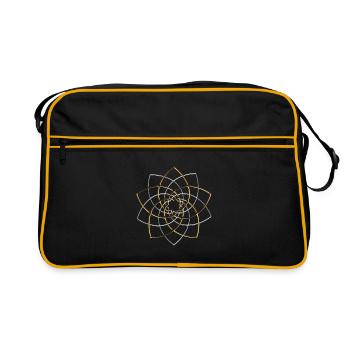 Fleur de Vénus Nombre d’Or Spiritualité Astronomie - Sac Retro - noir/or - Devant