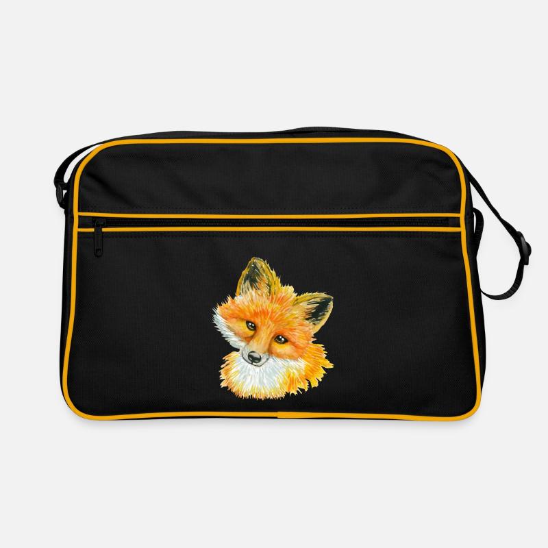 Fox-Aquarell-wildes Tier-Liebhaber-Geschenk-Idee Retro Tasche
