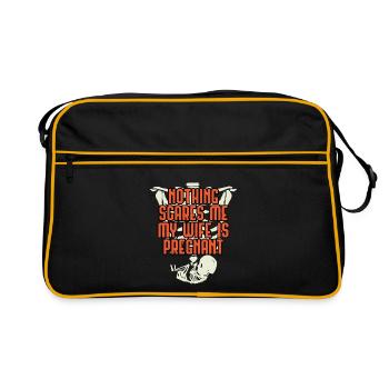 Rien ne me fait peur, ma femme est enceinte - Sac Retro - noir/or - Devant