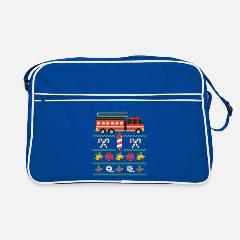 Joyeux Noël pompier cadeau de pompier de Noël Sac Retro
