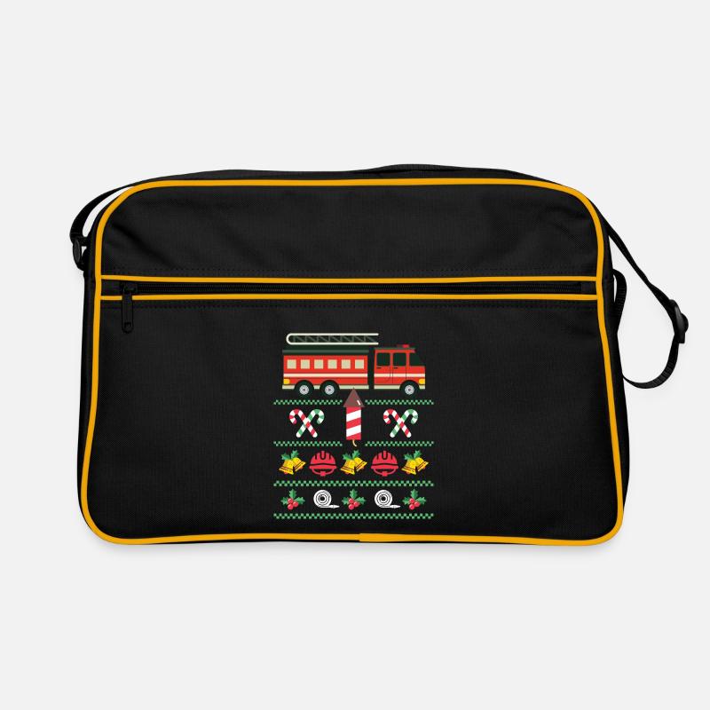 Joyeux Noël pompier cadeau de pompier de Noël Sac Retro
