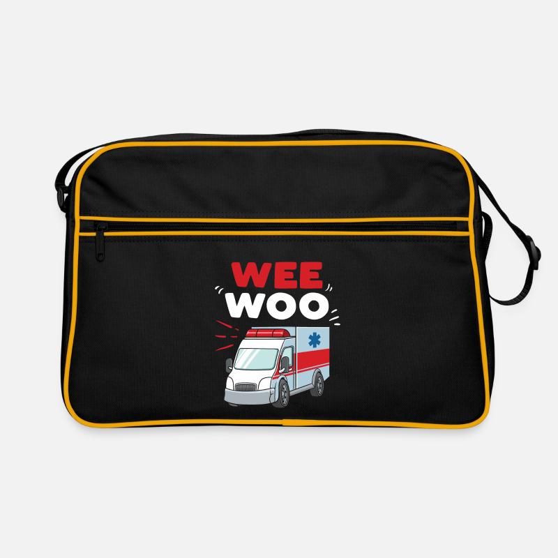Wee Woo Ambulance Sanitäter Emergency Medic Geschenk Retro Tasche