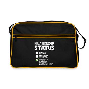 Lustig Seine und ihre Gabe Anästhesist - Retro Tasche - Schwarz/Gold - Vorne