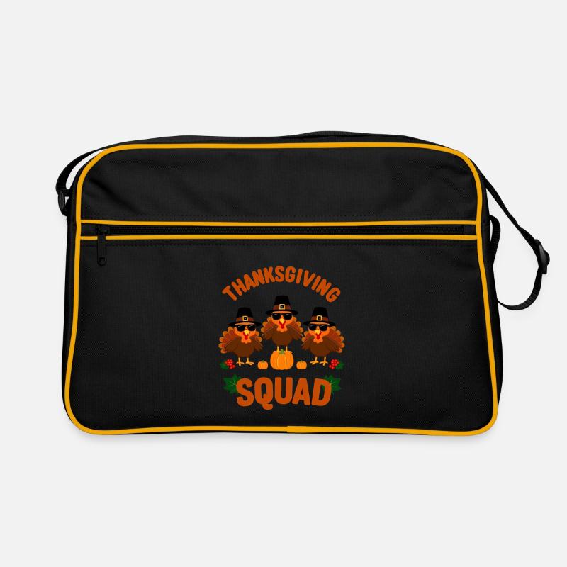 Erntedank Trupp - Retro Tasche - Schwarz/Gold