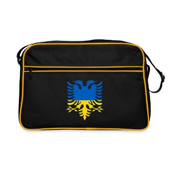 Albanie Ukraine Drapeau - Sac Retro - noir/or - Devant