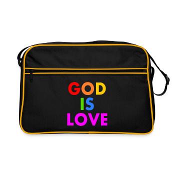 God is love - Sac Retro - noir/or - Devant