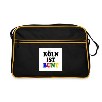 Cologne is colourful - Retro Bag - black/gold - Front