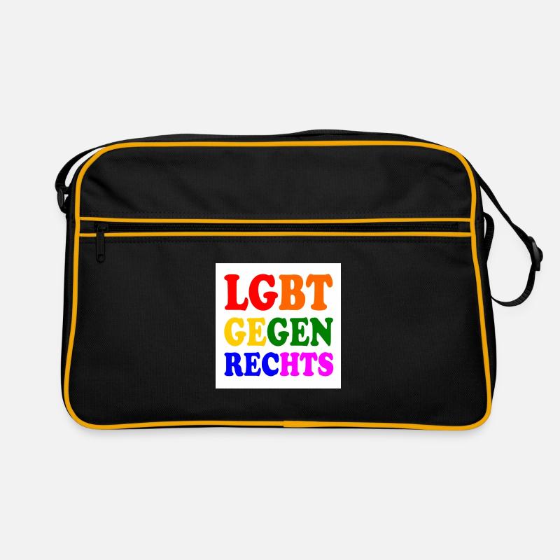 Lgbt against the right Retro Bag