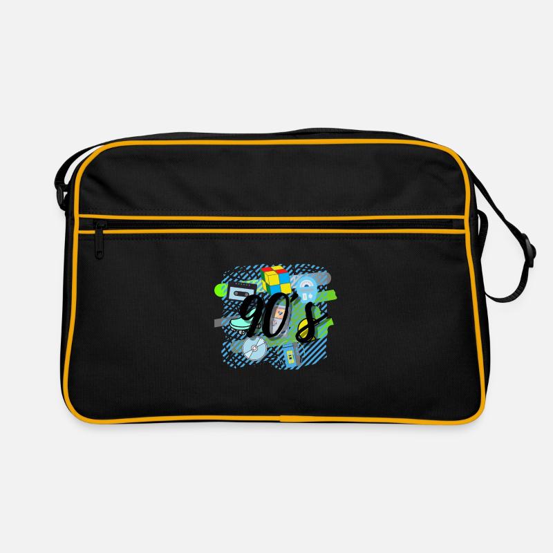 90er - Retro Tasche - Schwarz/Gold
