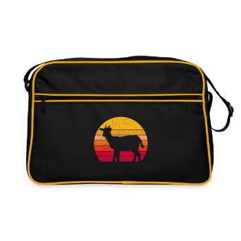 Chèvre au look rétro vintage - Sac Retro - noir/or - Devant