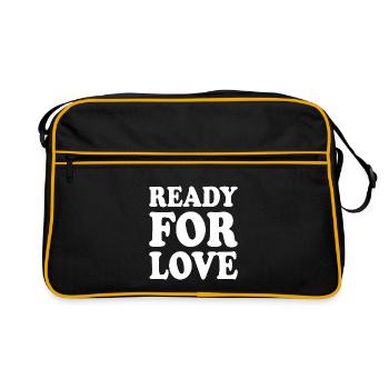 Ready for love - Retro Bag - black/gold - Front
