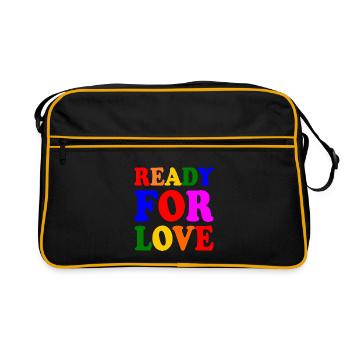 Ready for love - Retro Bag - black/gold - Front