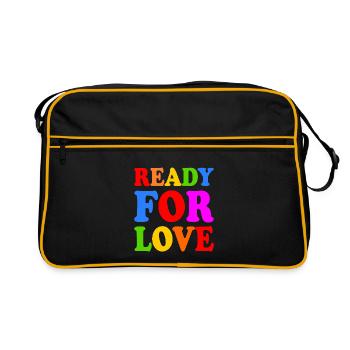 Ready for love - Retro Bag - black/gold - Front