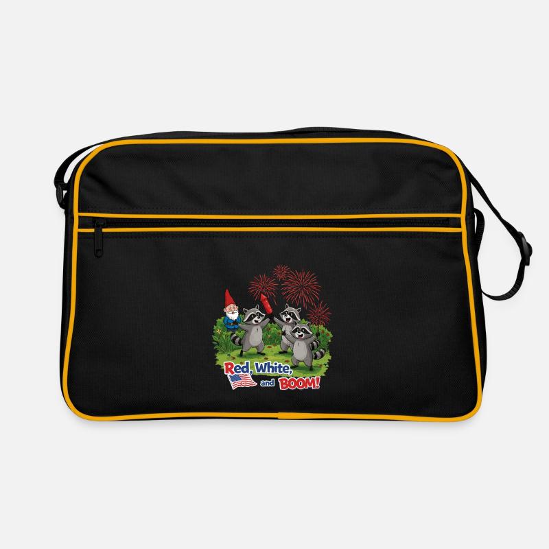 Raccoon 4th of July Fireworks Party Retro Bag
