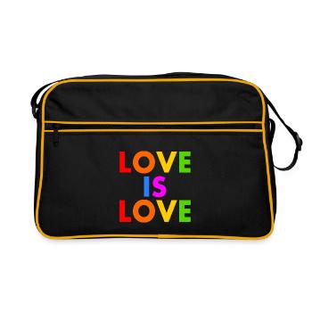 Love is love - Sac Retro - noir/or - Devant