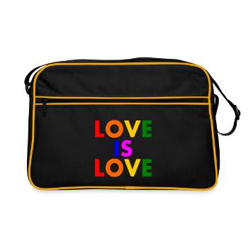 Love is love - Sac Retro - noir/or - Devant