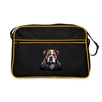 American Bulldog en chemises streetwear cool - Sac Retro - noir/or - Devant