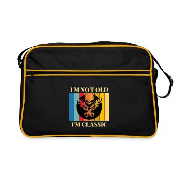 Je ne suis pas vieux, je suis un tournevis classique - Sac Retro - noir/or - Devant